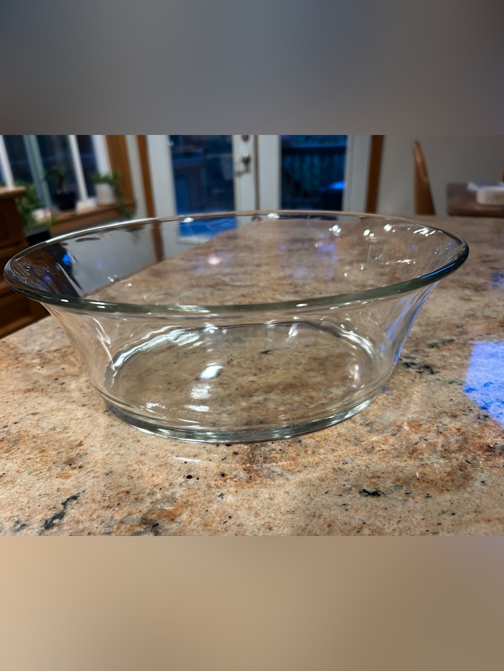 Pyrex #8501 3.2Qt Oval Clear Glass Ovenware Serving Dish Fluted Edge Flawless